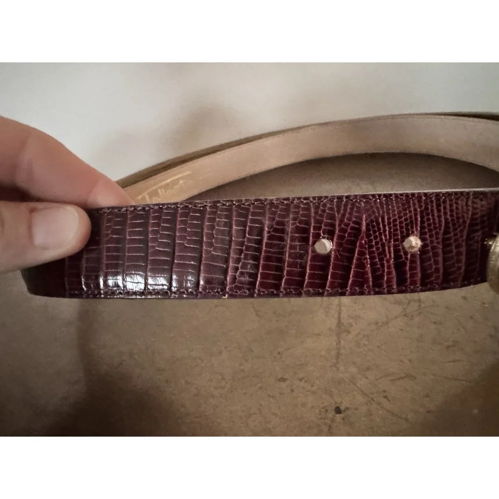 Talbots Genuine Leather Belt Statement Classic 37